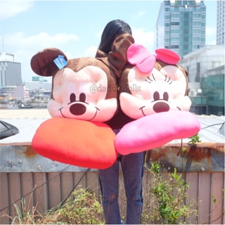 เบาะรองนั่ง พร้อมพนักพิง Mickey มิกกี้ &amp; Minnie มินนี่ 15นิ้ว