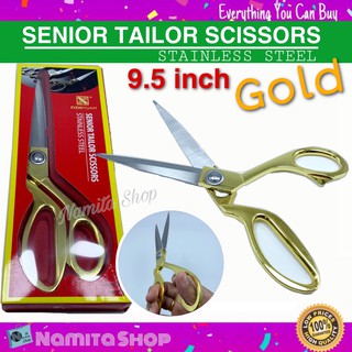 Namita Gold Tailor Scissors กรรไกร กรรไกรตัดผ้า ปลายยาวหัวแหลม สแตนเลส ตัดอเนกประสงค์ ด้ามสีทอง คมมาก