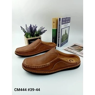 CM444รองเท้าหนังเปิดส้นกึ่งลำลองผู้ชายพื้นหนามี3สีไซส์39-45