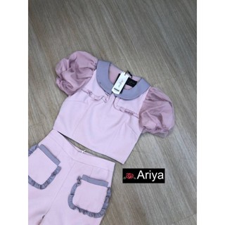 งานป้าย💯​ พร้อมส่ง❗Ariya Brand  🌟Detail : เซ็ตเสื้อ+กางเกงขายาว มีซับในค่า​