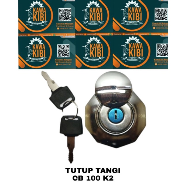 CB 100 K2 Chrome (OZAWA) ฝาถัง-ฝาถัง+กุญแจถังน้ํามัน CB 100 K2/WIN 2 ปุ่ม