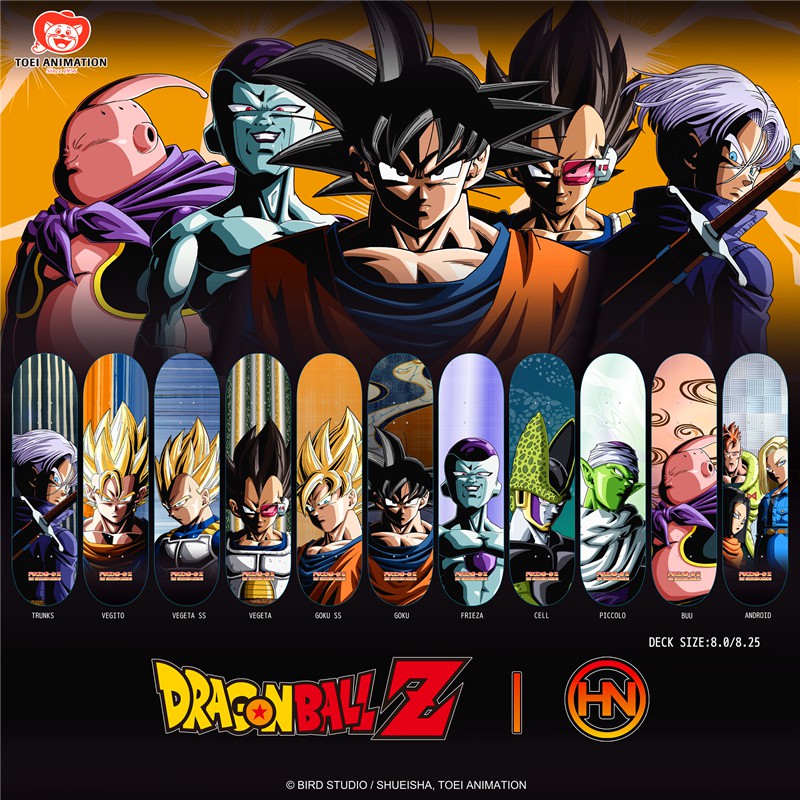 แผ่นสเก็ตบอร์ด HN X Dragonball Z Skateboard Deck รับประกันของแท้ สินค้าพร้อมส่ง