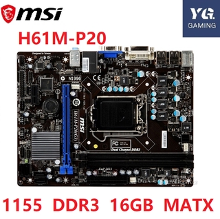 Msi H61m-P20 ( G3 ) Lga 1155 Ddr 3 16Gb  Intel H61 h61m