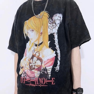 เสื้อยืดผู้ชายโอเวอร์ไซส์ death note เสื้อy2k รุ่นขายดี เสื้อมินิมอล เสื้ออปป้า เกาหลี