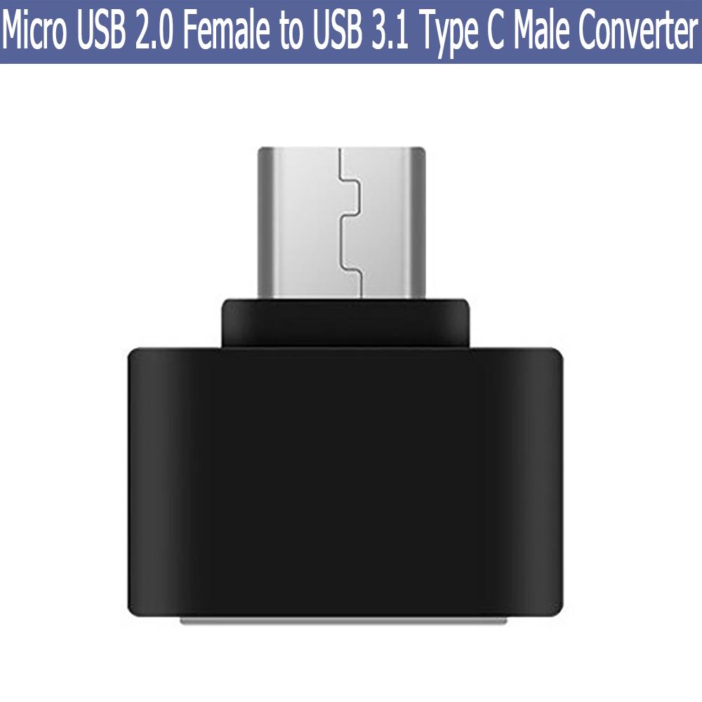 อะแดปเตอร์ Micro USB 2.0 Female to USB 3.1 Type C Male Converter USB-C