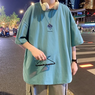 เสื้อยืดแขนสั้นลําลอง ทรงหลวม ขนาดใหญ่ เข้ากับทุกการแต่งกาย สไตล์ฮ่องกง สําหรับผู้ชาย