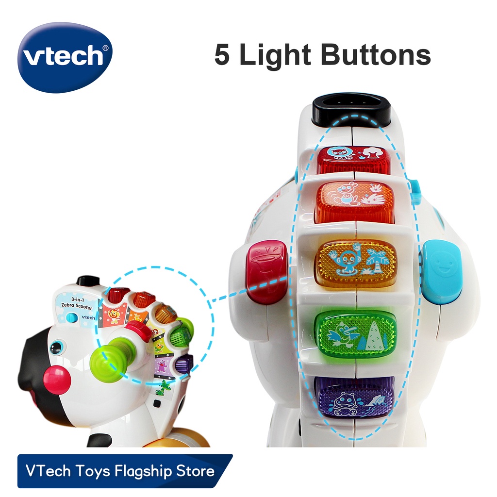 VTech รถหัดเดิน 3 ใน 1 วอล์คเกอร์นั่งขี่สกู๊ตเตอร์ ของเล่นเด็ก ของเล่น ...