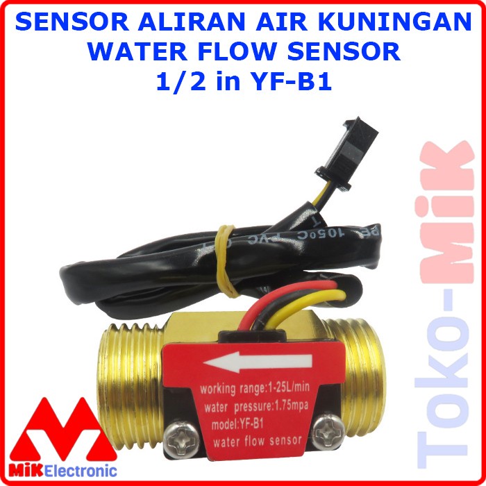 BRASS WATER FLOW SENSOR 1/2" 1/2 ใน YF-B1