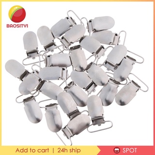 [🆕BAO1-11--] 25Pcs Pacifier Suspender Holder Clip Strap Clips DIY Sewing Craft Loop 15mm