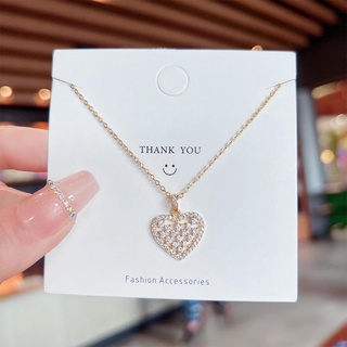 XiaoboACC สร้อยคอโซ่เหล็กไทเทเนียม ชุบทอง 18K ประดับเพชร สําหรับผู้หญิง - 38 ซม. + 6 ซม.