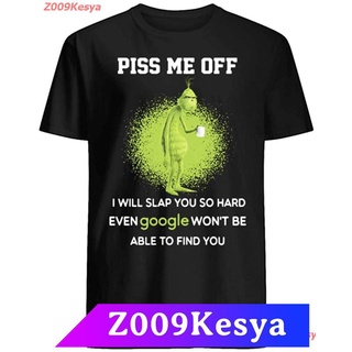 Z009Kesya เสื้อยืดสีพื้นคอกลม G_rinch Drink Coffee Piss Me Off I Will Slap You So Hard Even Google Wont Be Able To Find