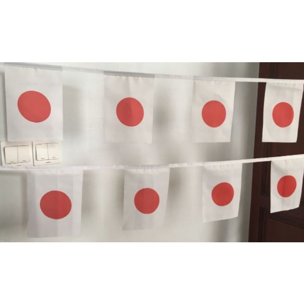 ธงชาติญี่ปุ่น (ธงราวญี่ปุ่น) 日本の旗 Japan Flag String Hanging Flag Small Flag Decoration Small Flagุ ธ