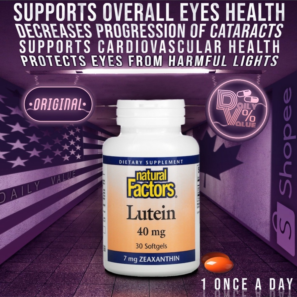 ลูทีน Lutein 20 mg 40 mg with Zeaxanthin by Natural Factors