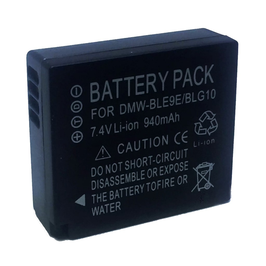 DMW-BLE9E / BLG10 Replacement Battery For Panasonic Lumix GX7, GF6, GF5, GF3, GX85, LX100 (Black)