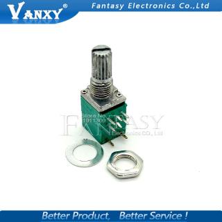 5pcs RV097NS 10K single linked potentiometer B10K with a switch audio 8pin shaft 15mm power amplifier sealing potentiometer