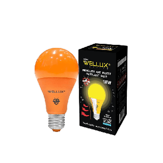 WELLUX หลอดไฟไล่ยุงและแมลง 18W บอดี้อลูมิเนียม ป้องกันโรคไข้เลือดออก LED Anti-Mosquito ขั้วE27 [WL-MOS-18W]