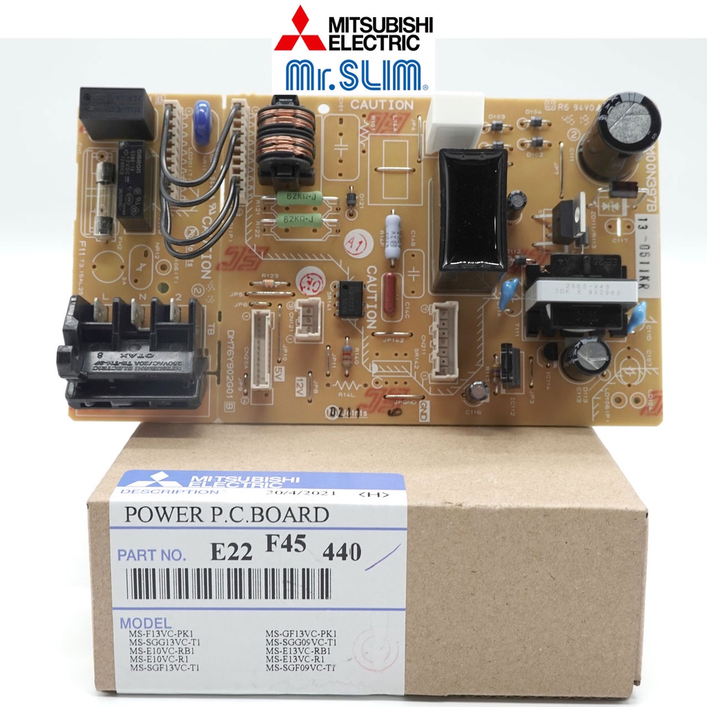 อะไหล่แท้ศูนย์มิตซู E22F45440 แผงเมนบอร์ดพาวเวอร์แอร์มิตซูบิชิ mitsubishi electric mr.slim   ใช้กับ MS-SGF09VC MS-SGE09V