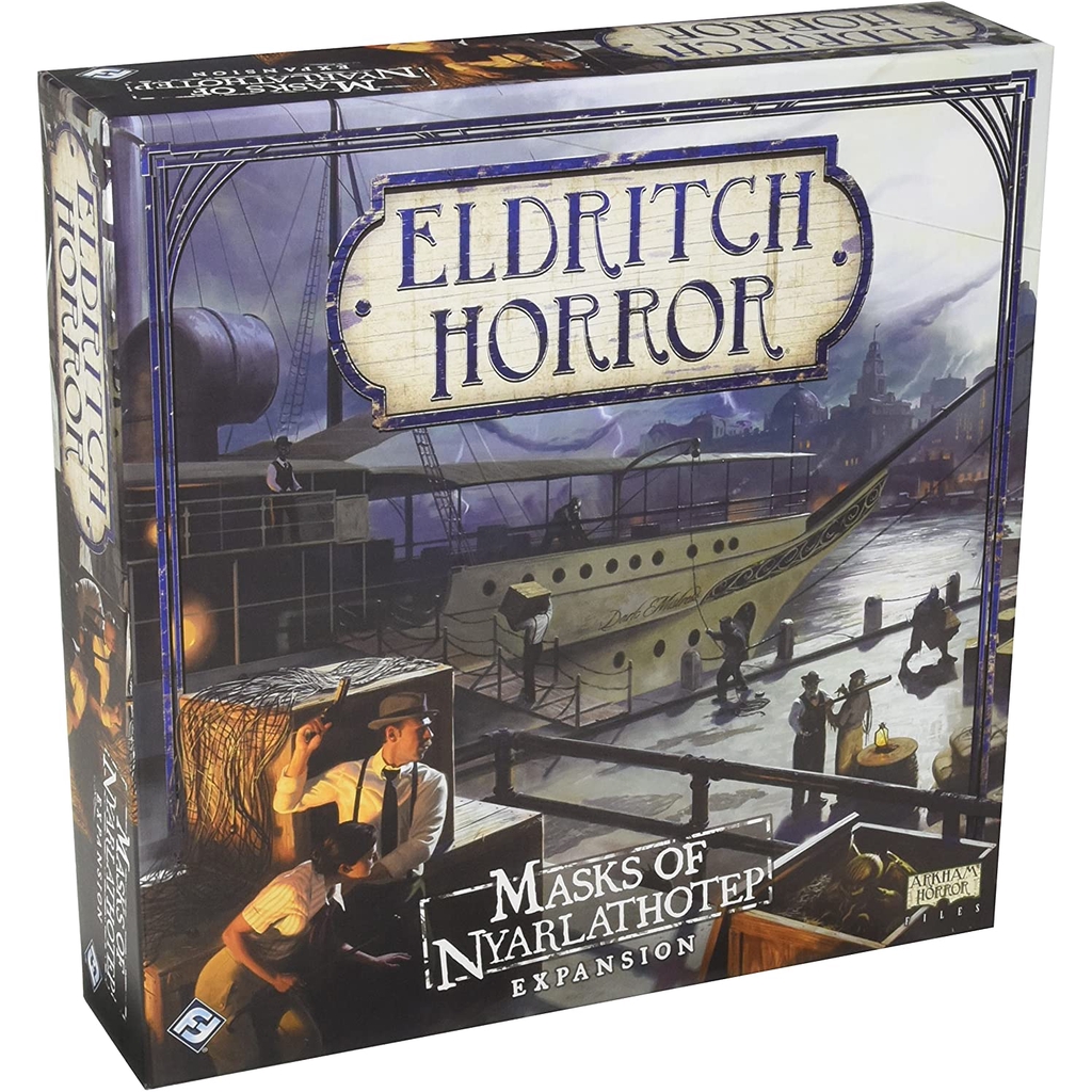 Eldritch Horror Masks of Nyarlathotep การขยายกล่องใหญ่ (รับเงินคืน $3.5 สําหรับรถกระบะร้านค้าผู้ขาย)