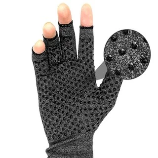 Shop Jung ถุงมือ ลดการเกร็งมือ แก้ปวดมือ ไขข้ออักเสบ Magnetic Therapy Glove รุ่น 000476 - Gray (pair)