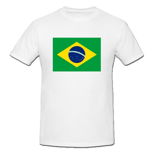 Russia FIFA World Cup 2018 Brazil Flag Sport T-shirt-Men/Women
