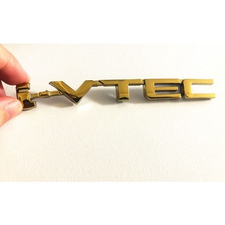 โลโก้ ไอวีแทค ฮอนด้า สีทอง งานพลาสติก size 13.5 x 1.5 cm Gold i-VTEC Letter Logo Car Auto Emblem Rear Badge