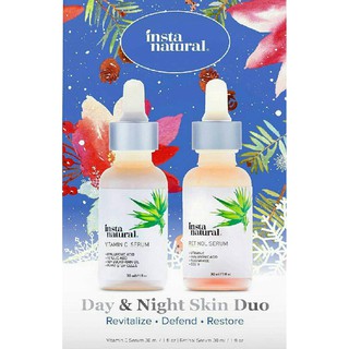 [พร้อมส่ง แท้💯% อเมริกา] InstaNatural, Day &amp; Night Skin Duo, Age Defying Serum Kit, 2 ขวด (ขวดละ 30 ml)