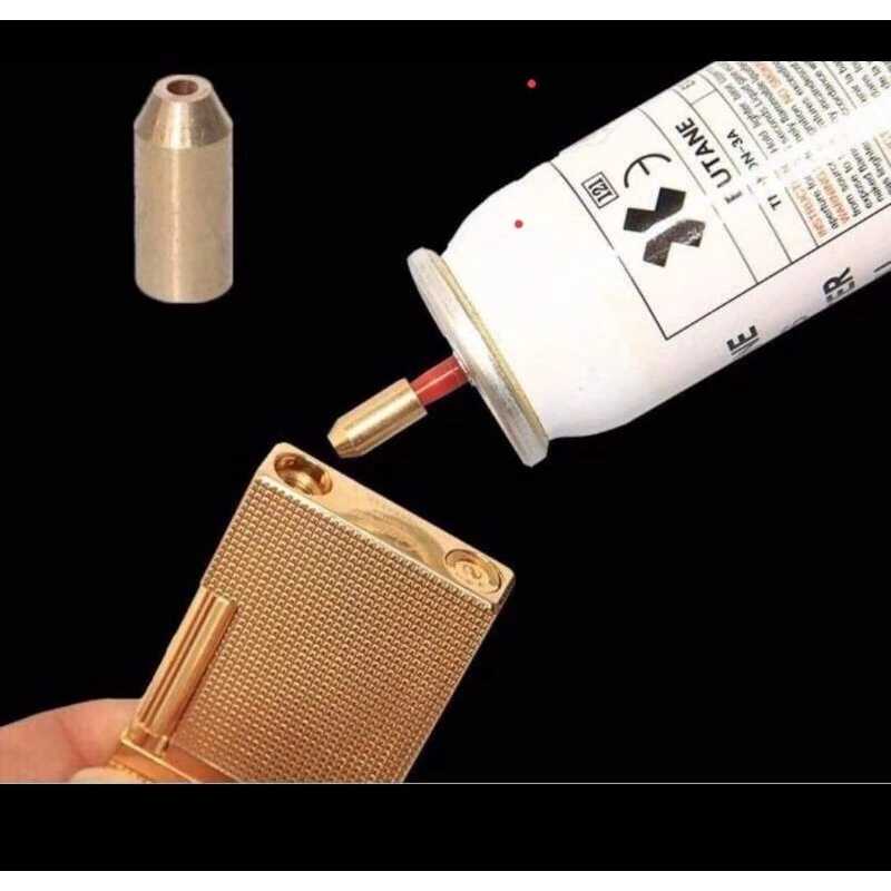 ชุดหัวเติมแก็สหัวทองเหลืองอย่างดี ST.Dupont พร้อมแก็สกระป๋องใหญ่