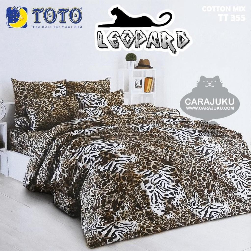 TOTO ชุดผ้าปูที่นอน (ไม่รวมผ้านวม) เตียงเดี่ยว 3.5 ฟุต ลายเสือ Leopard Print TT355 (ชุด 3 ชิ้น)OTO ชุดผ้าปูที่นอน (ไม่รว