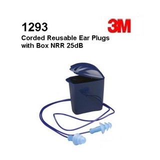 3M # 1293  ปลั๊กอุดหู พร้อมกล่อง  NRR 25Db