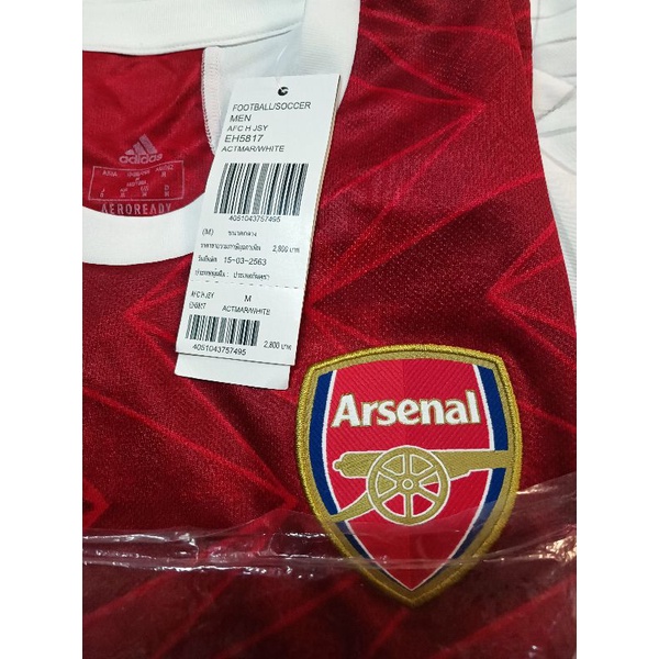 เสื้อ Arsenal 2020/2021 แท้ ไซส์M
