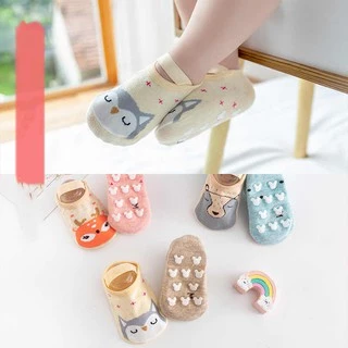 Babyonline(Y268)K1 (ส่งด่วน1วัน)ถุงเท้าเด็กหัดเดินลายการ์ตูนน่ารักๆมีสายรัด พื้นมีกันลื่น ผ้าฝ้าย นิ่ม