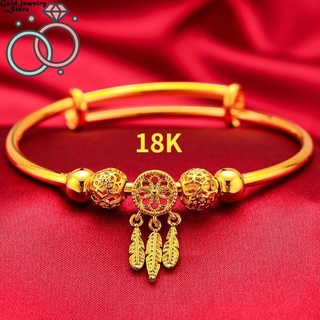 ✨COD✨กำไลข้อมือหญิง กำไล ทอง สร้อยข้อมือทอง สร้อยข้อมือ ชุบทอง 24K เรียกทรัพย์ กำไลข้อมือ ของแท้100%