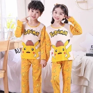 ลด10% โค้ด DDXDECW4 ชุดนอนเด็กแขนยาวลายการ์ตูน ชุดนอนเด็กราคาดี95cm-135cm นื้อผ้าลื่นใส่สบาย พร้อมส้งจากไทย