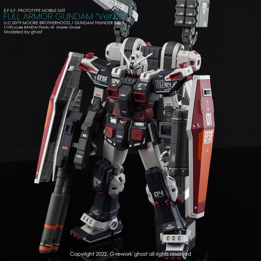 Water Decal [MG] FULL ARMOR GUNDAM Ver.Ka [GUNDAM THUNDERBOLT] ของแท้จาก G-Rework