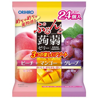 ORIHIRO Konjac Jelly Pouch Large Bag Peach + Mango + Grape / Confectionery / ส่งตรงจากญี่ปุ่น