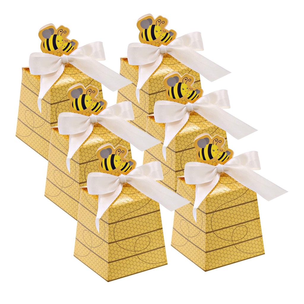Party Candy กล่อง Bumble Bee Treat กล่องสําหรับ Bumble Bee เพศเปิดเผยวันเกิด Baby Shower Favors Supp