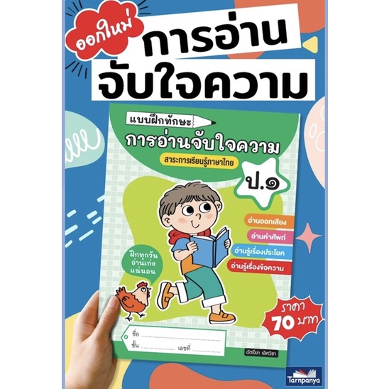 แบบฝึกทักษะ การอ่านจับใจความ ป.1-4 #ธารปัญญา