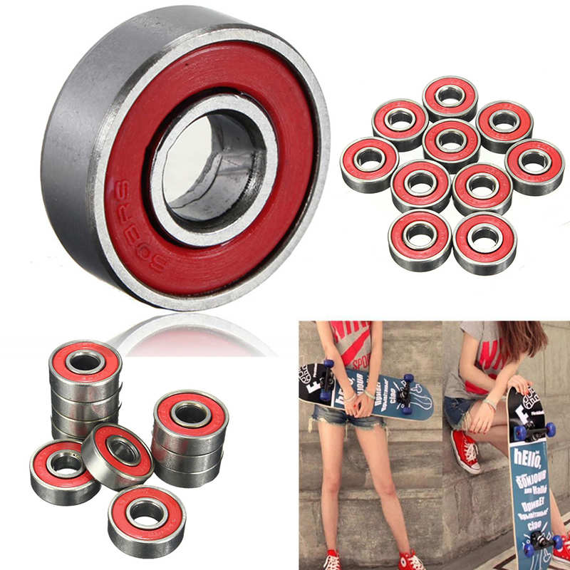 High Quality 10Pcs 608zz Skating Rolling Skateboard Longboard Wheel