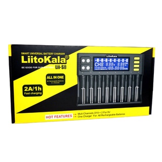 เครื่องชาร์จถ่าน Liitokala Lii-S8 ชาร์จได้สูงสุด 8 ก้อน หน้าจอดิจิตอล สามารถออกใบกำกับภาษีได้