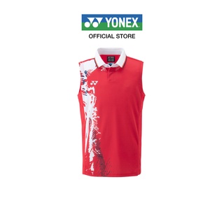 YONEX MENS SLEEVELE 10483  เสื้อคอปกแขนกุด ผ้า Polyester มาพร้อมเทคโนโลยี Very Cool เย็นสบาย ให้สัมผัสนุ่ม