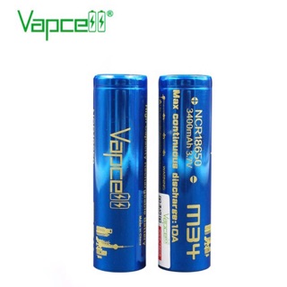 Vapcell ICR18650 M34 3400mAh 2ก้อน+กระเป๋าใส่ถ่าน