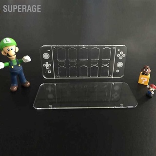 Superage Game Card Case Transparent 14 in 1 Multifunctional Acrylic Holder for Switch Cards