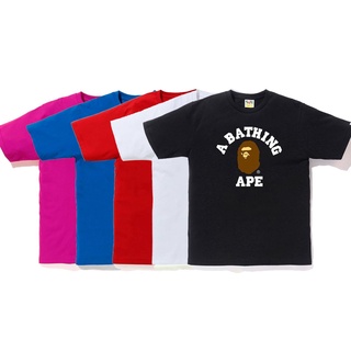 Bape เสื้อยืดแขนสั้น ผ้าฝ้าย พิมพ์ลาย แฟชั่นสําหรับผู้ชาย และผู้หญิง