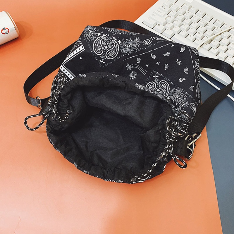 Aod Ethnic Paisley กระเป๋าสะพายไหล่ กระเป๋าถือ ทรงบักเก็ต สามารถปรับได้ สําหรับสตรี

