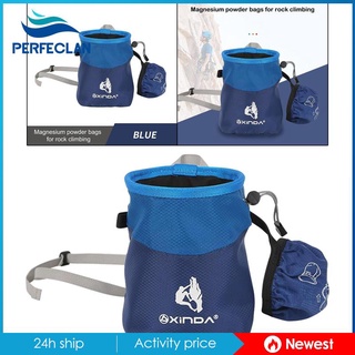 Rock Climbing Chalk Bag Chalk Bucket for Weightlifting Gymnastics Cross Fit blue