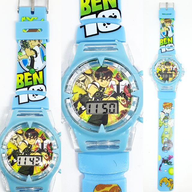 (พร้อมส่ง)นาฬิกาเด็ก ลายเบ็นเท็น มีไฟ+เสียง จอแสดงผลLED นาฬิกาข้อมือเด็กผู้ชาย เบ็นเท็น สกินลายที่สาย สีสันสดใส RC120-5