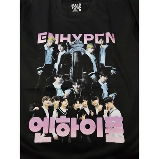 เสื้อทหาร เสื้อคนอ้วนผญ Enhypen KPOP เสื้อยืดกราฟิก FNv เสื้อวินเทจชาย เสื้อยืดสีขาว เสื้อคู่วินเทจ