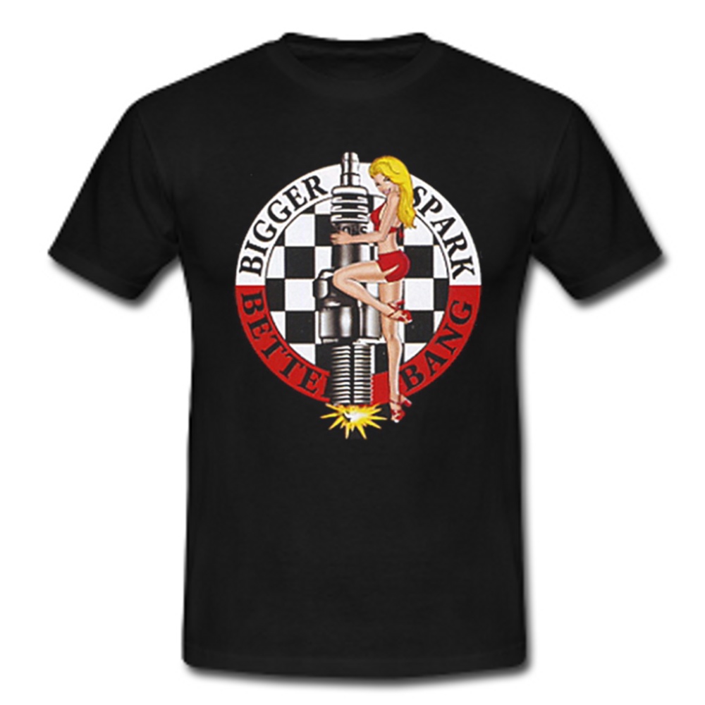 ประกายไฟใหญ่ขึ้น ดีกว่า บาง! Hoody Garage Hotrod Route 66 Speed Race Mens เสื้อยืดที่กําหนดเอง