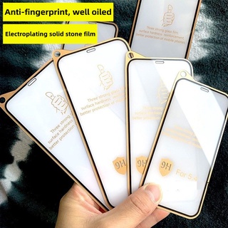 กระจกนิรภัยกันรอยหน้าจอ 9H ป้องกันแสงสีเขียว HD สําหรับ iphone 13 12 11 Pro Max 14 Pro Max 13 12 Mini X XR XS Max