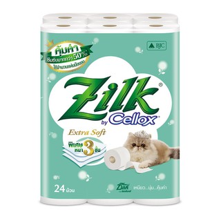 กระดาษชำระ ZILK เอ็กตร้า ซอฟท์ แพ็ค 24 TOILET PAPER ZILK EXTRA SOFT PACK24